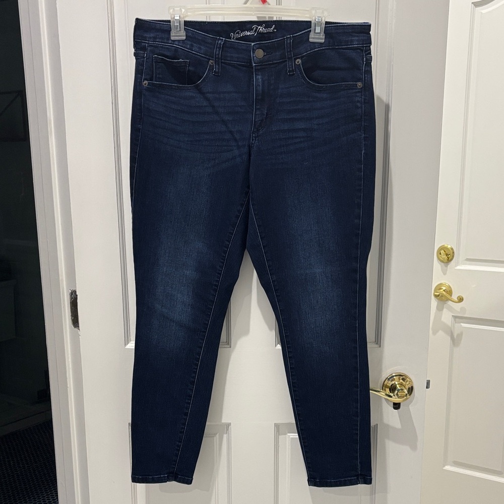 Universal Thread Women's Deep Indigo Skinny Jeans